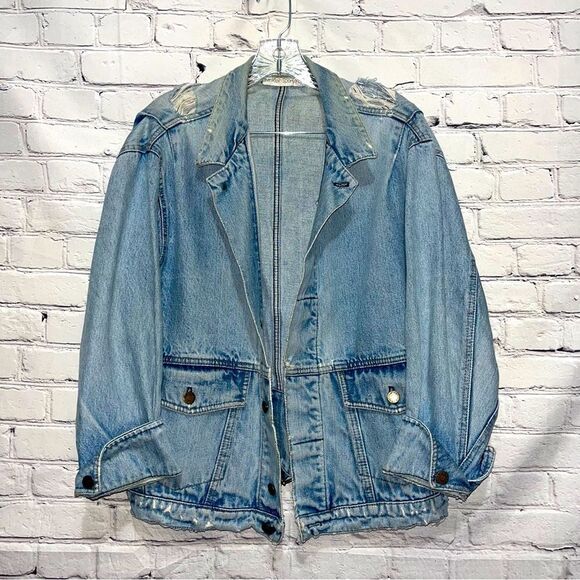 Calvin Klein Jackets & Blazers - Vintage 80s Calvin Klein Distressed Jean Jacket Size Medium